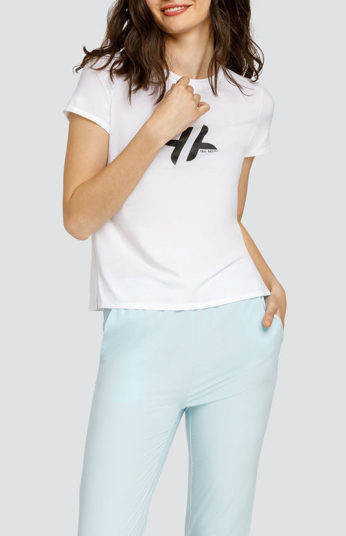 Bijou Top - Chalk White with Logo - FINAL SALE