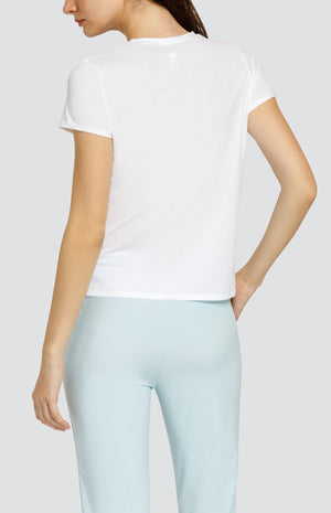 Bijou Top - Chalk White with Logo - FINAL SALE