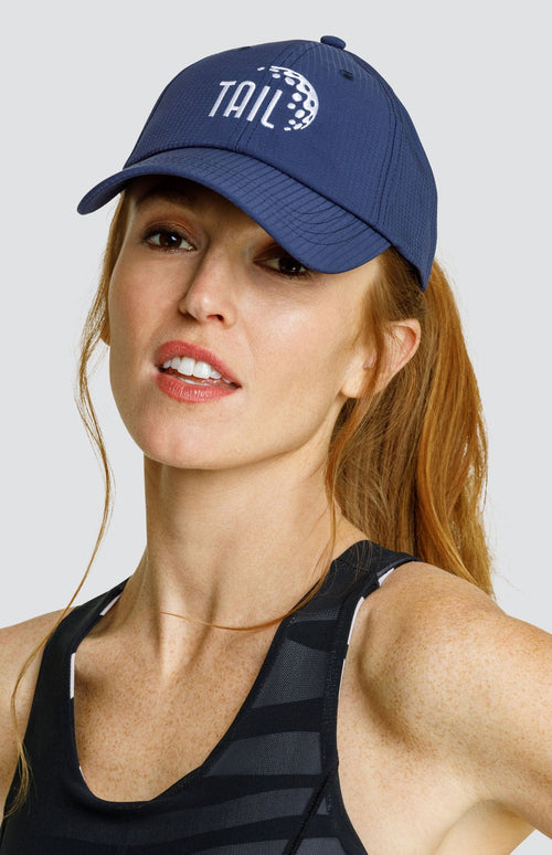 Queene Cap - Navy Blue with Chalk White Tail Golf Logo