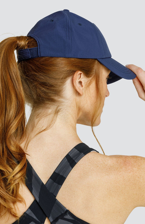 Queene Cap - Navy Blue with Chalk White Tail Golf Logo