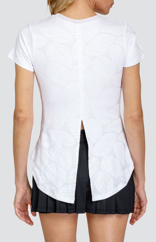 Oriana Top - Fading Leaves Chalk - FINAL SALE