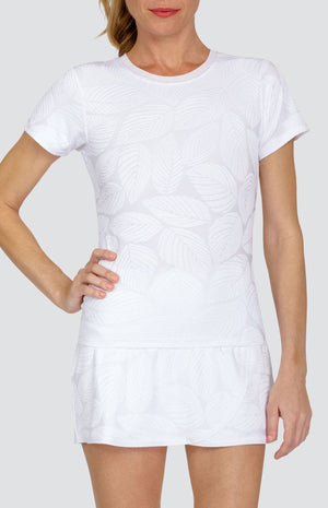 Oriana Top - Fading Leaves Chalk - FINAL SALE