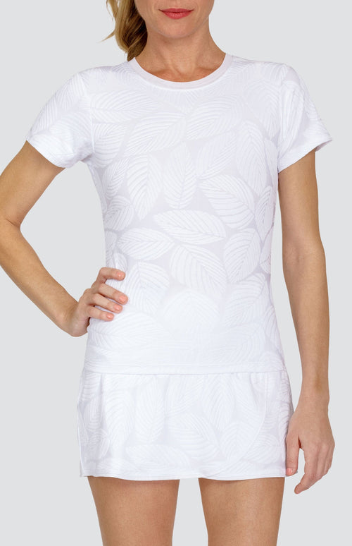 Oriana Top - Fading Leaves Chalk - FINAL SALE