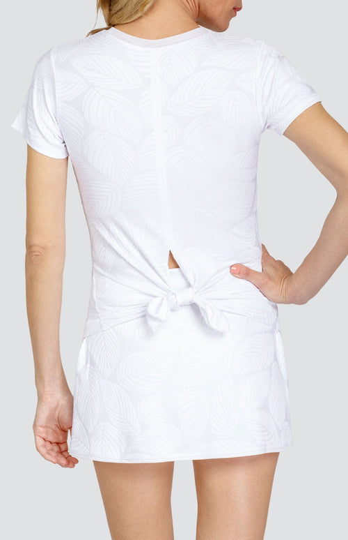 Oriana Top - Fading Leaves Chalk - FINAL SALE