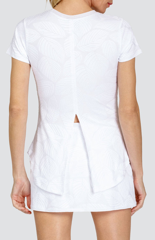 Oriana Top - Fading Leaves Chalk - FINAL SALE